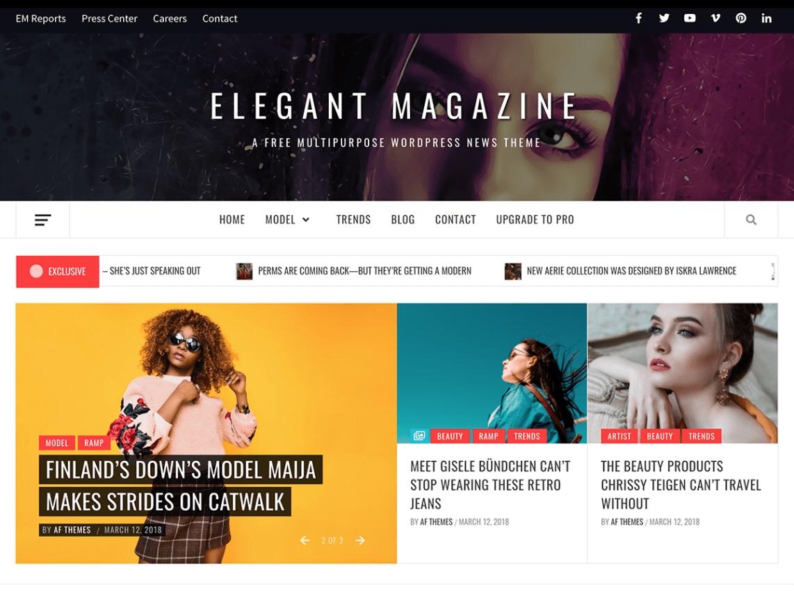 Elegant Magazine - Template WordPress